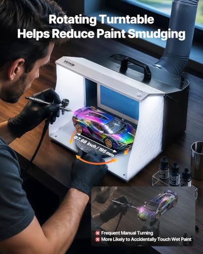 Image of VEVOR Airbrush Spray Booth Portable Hobby Airbrush Paint Spray Booth Kit