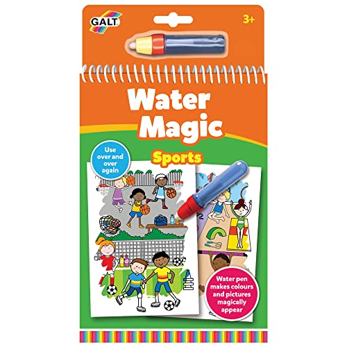 Galt, Water Magic, Sports, Colouring Books for Children Ages 3 years Plus, Multi-color