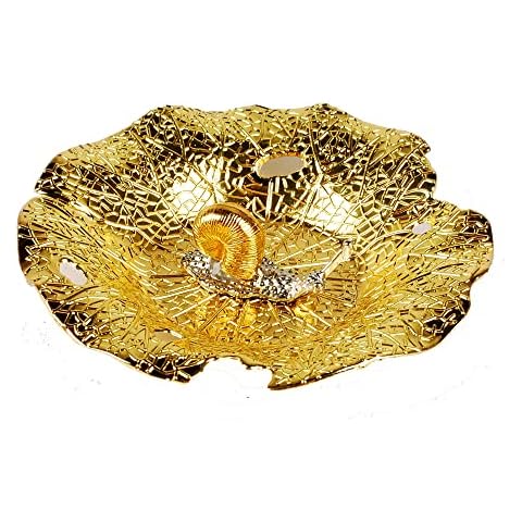 NWFashion Incense Burner Holder Snail Incense Sticks Tube and Detachable Ash Cather (Brass) Cover