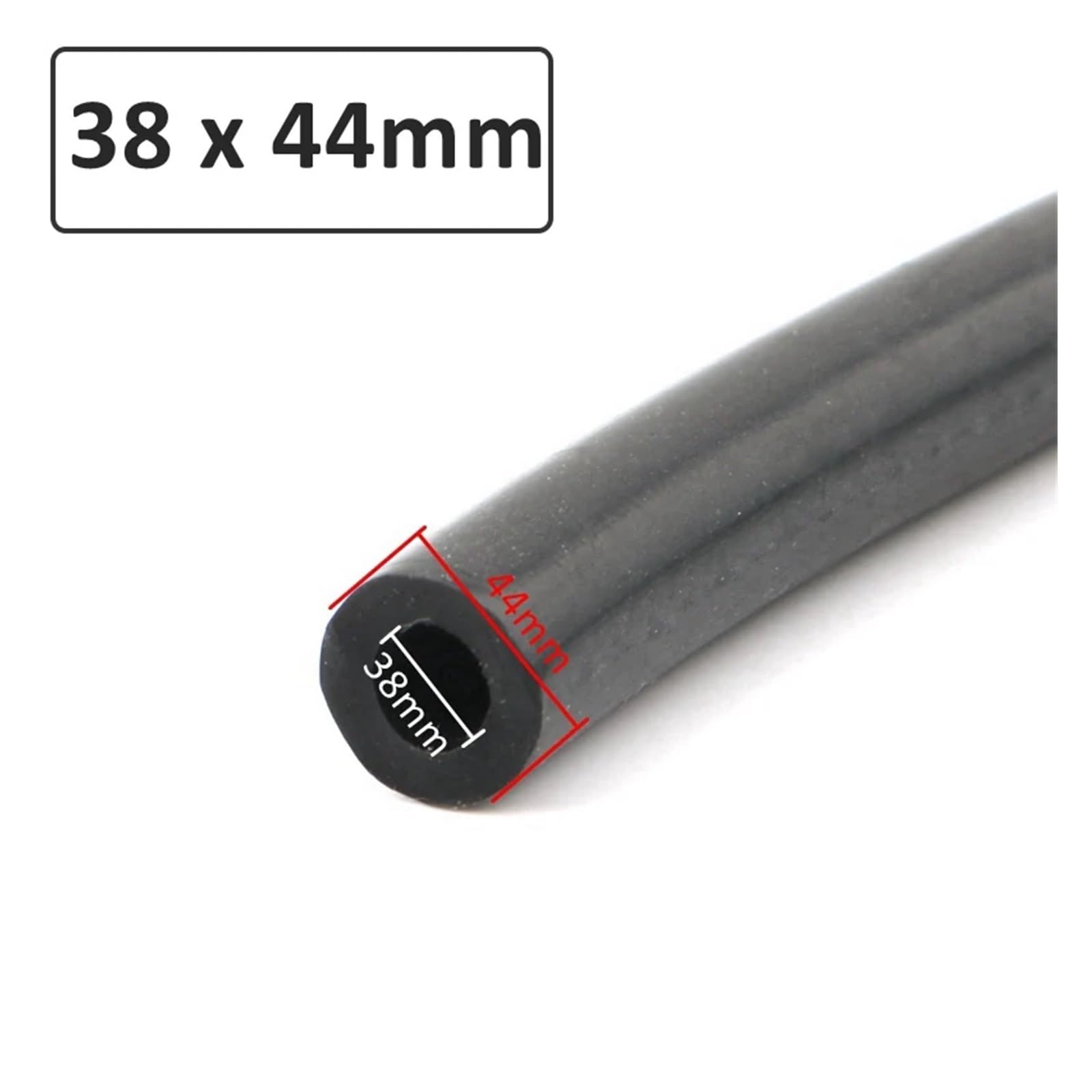 1M Schwarz Silikon Rohr 3~38mm Gummi Schlauch Flexible Weiche Rohr for Aquarium Luftpumpe(38 x 44mm)
