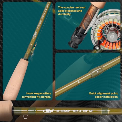 image for SF SF-005MP 9 FT 5wt-4 Sections Fly Fishing Rod Advance Multi-Purpose 