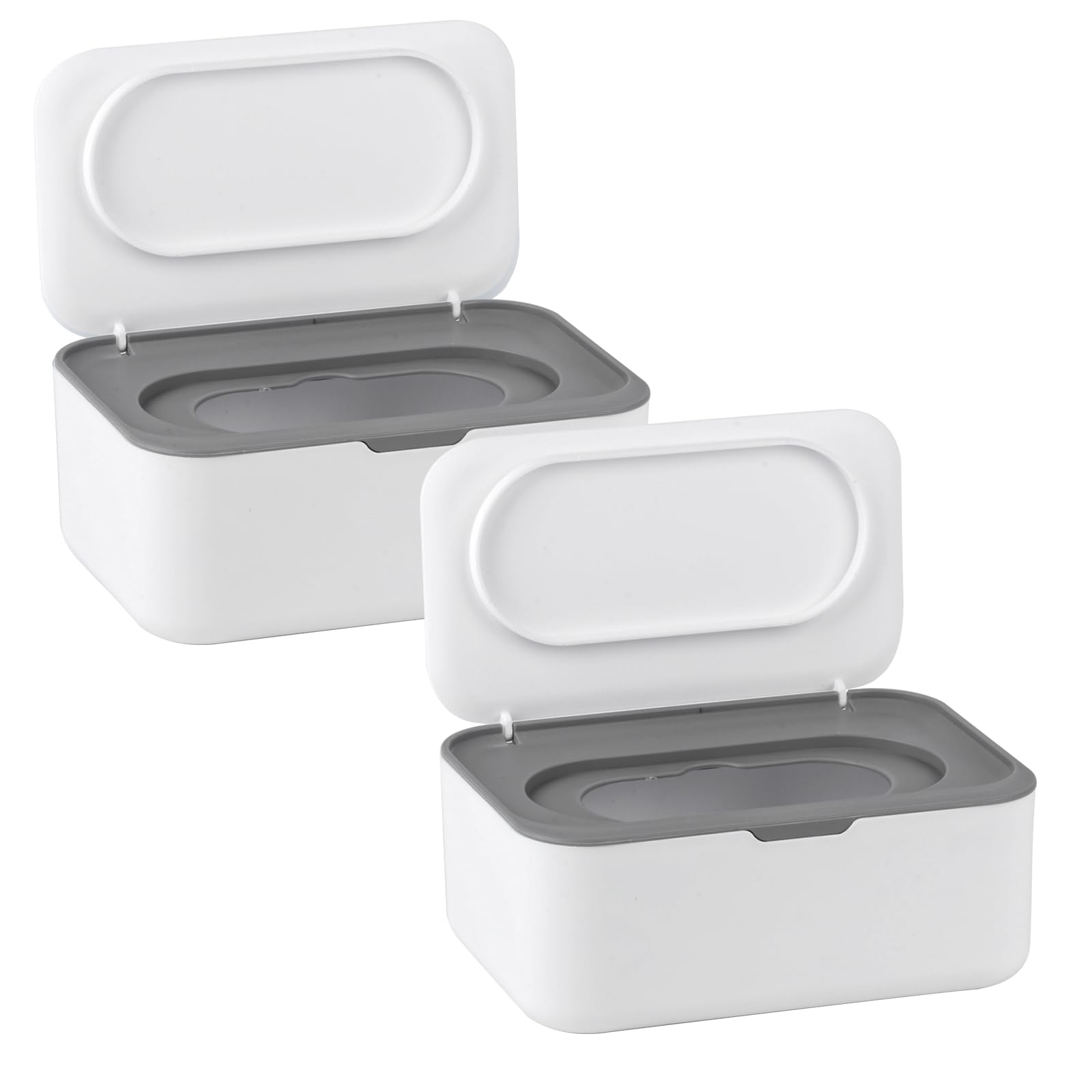 2 Stück Baby-Feuchttücher-Box-Spender, trocken-Nasser Seidenpapier-Halter, Taschentuch-Aufbewahrungsbox mit Deckel, hält Feuchttücher frisch, Windelbox-Organizer für Büro, Wohnaccessoires
