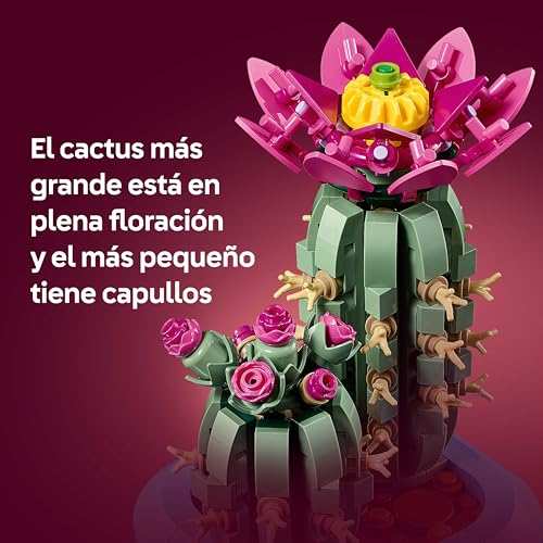 Miniatura 4 de LEGO Botanicals Cactus en Flor - Planta con Maceta Artificial con 2 Cactus y Flores - Decoración de la Habitación - Regalo de Cumpleaños para Niñas de 9+ Años y Amantes de Las Plantas - 11509
