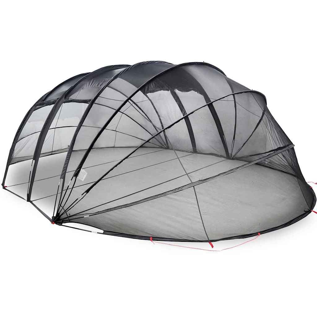 Tenda da piscina a cupola trasparente, 538 x 440 x 204 cm, per piscina esterna, in poliestere 185T con rivestimento in PU, impermeabile, resistente ai raggi UV e ignifuga, con porte arrotolabili con