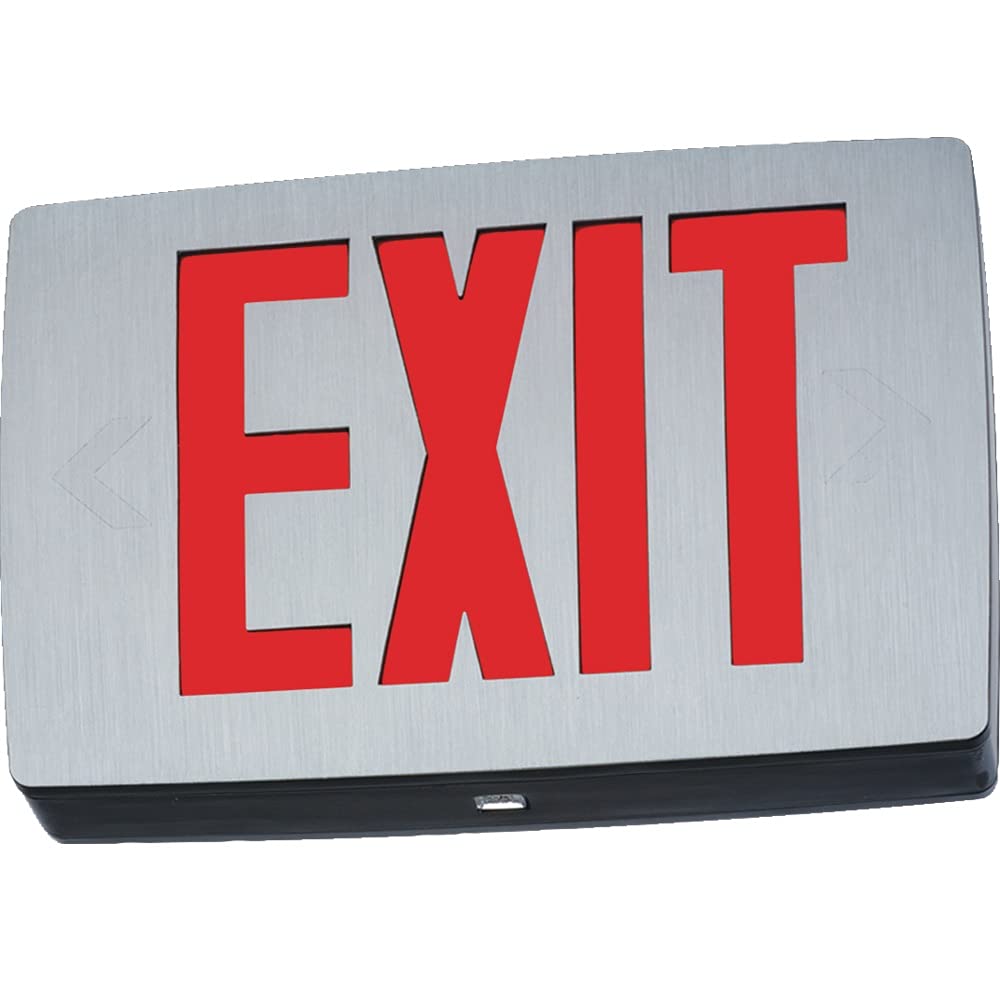 Lithonia Lighting LE S W 1 R Aluminum LED Emergency Exit Sign
