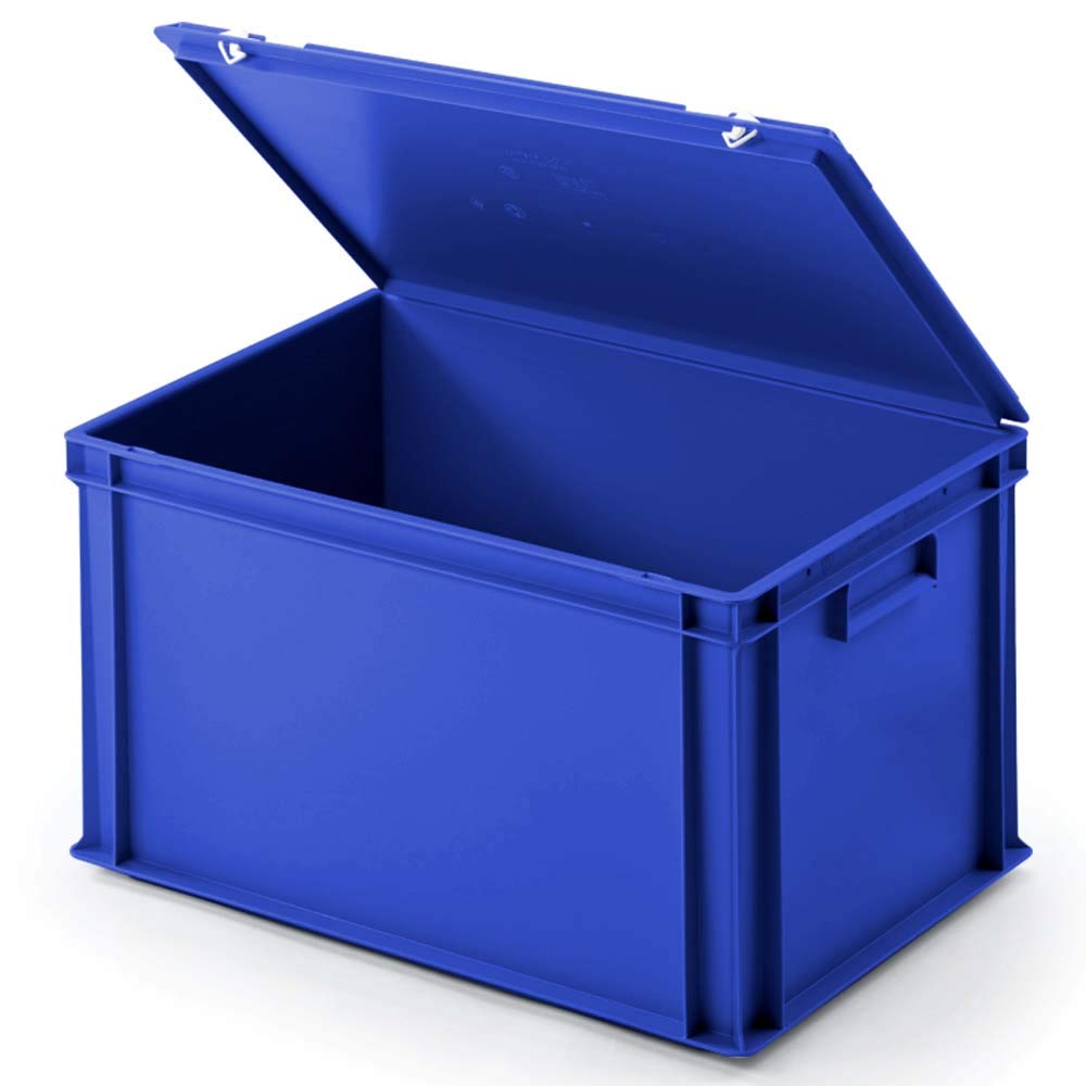 BRB 3x Ordner-Archivboxen für je 7 Ordner (A4, breiter Rücken), inkl. Transportroller (blau)
