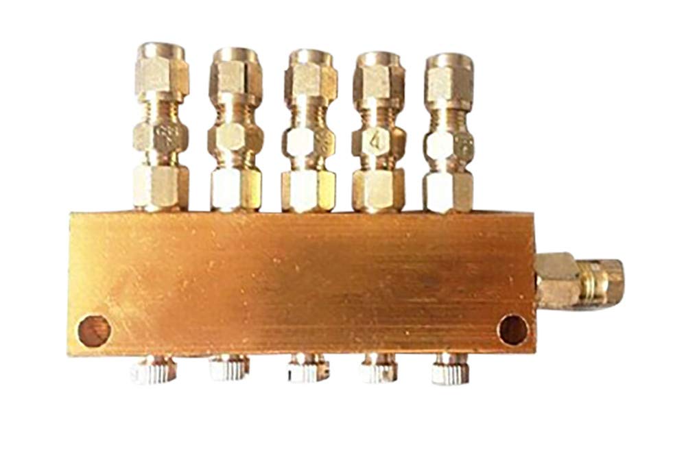 4mm Outlet 5/6mm Inlet B Type Oil Discharge Volume Adjustable Oil Distributor Junction Block CSS for Centralized Lubrication System