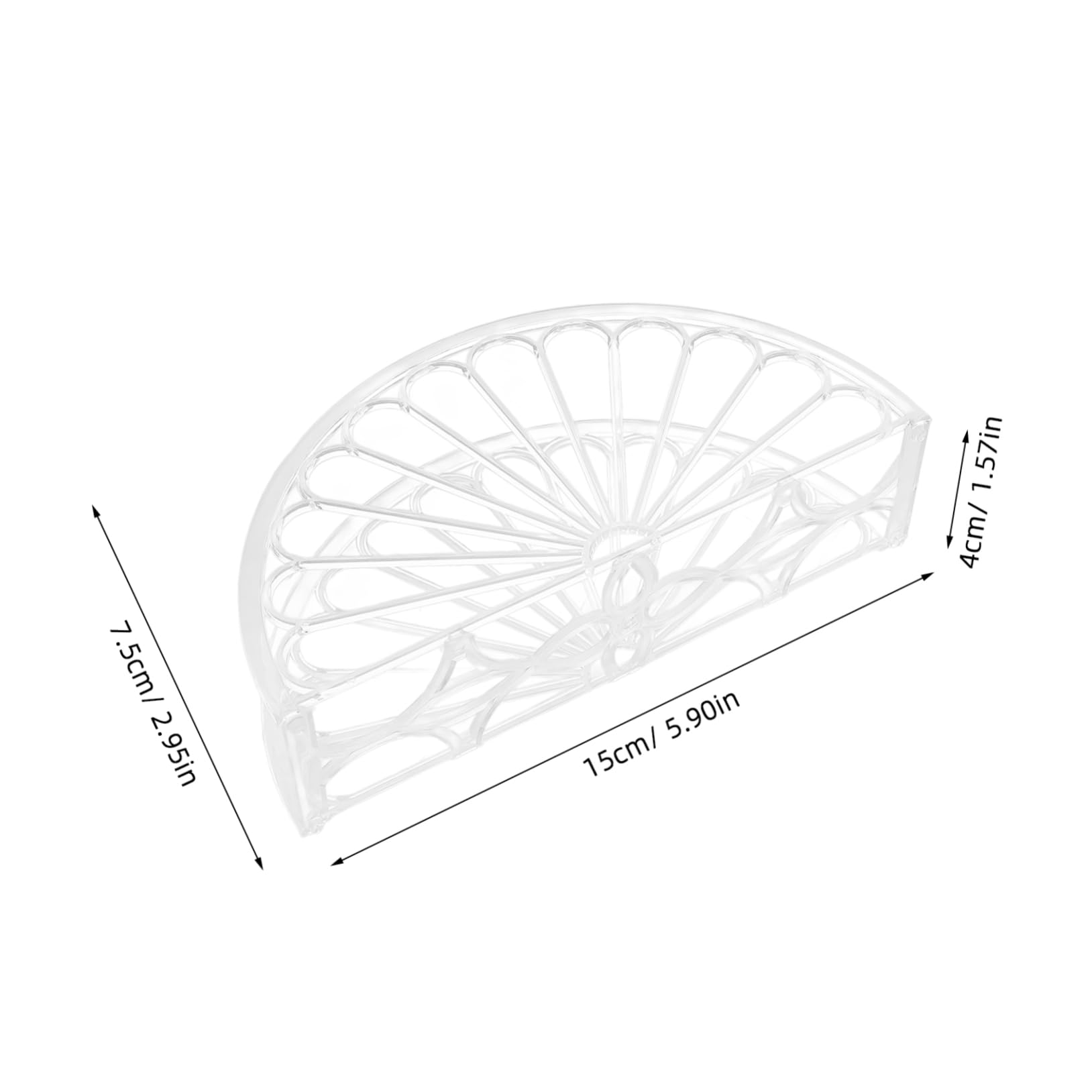 Semicircular Servilletero Ps Transparente 6 Piezas