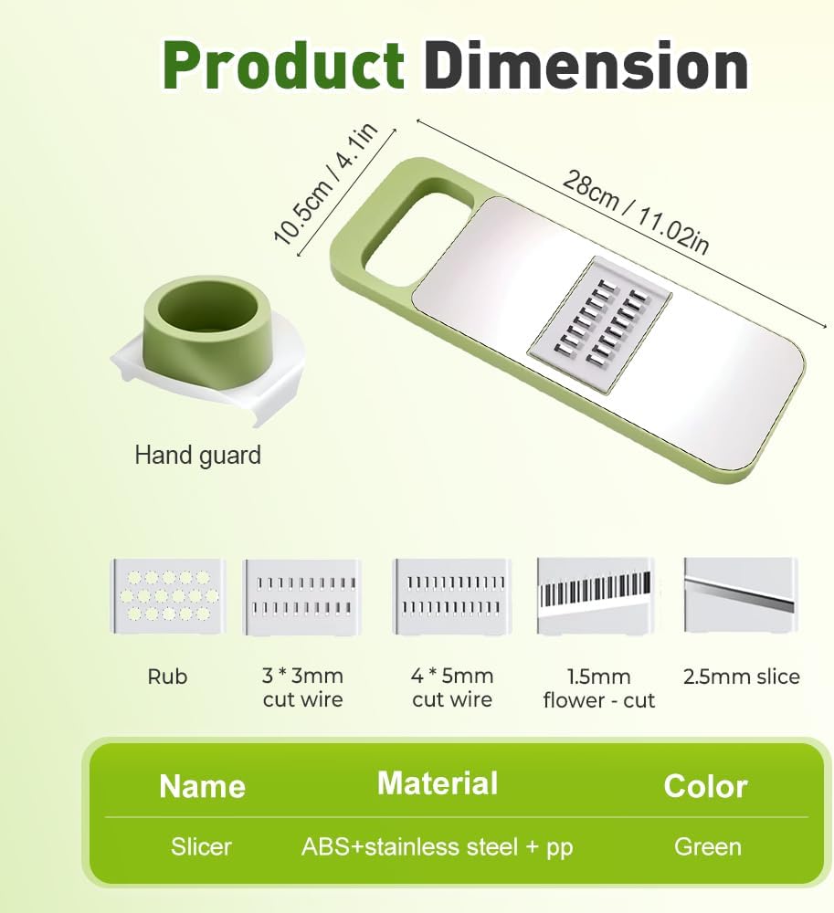 Multifunctional Vegetable Cutter, Adjustable Stainless Steel Blade, Comfort Grip, Safety Features, Easyto Clean for Vegetable & Fruit Cutter, Onion, Potato, Tomato, Cabbage, Apple, Lemon (1Set)