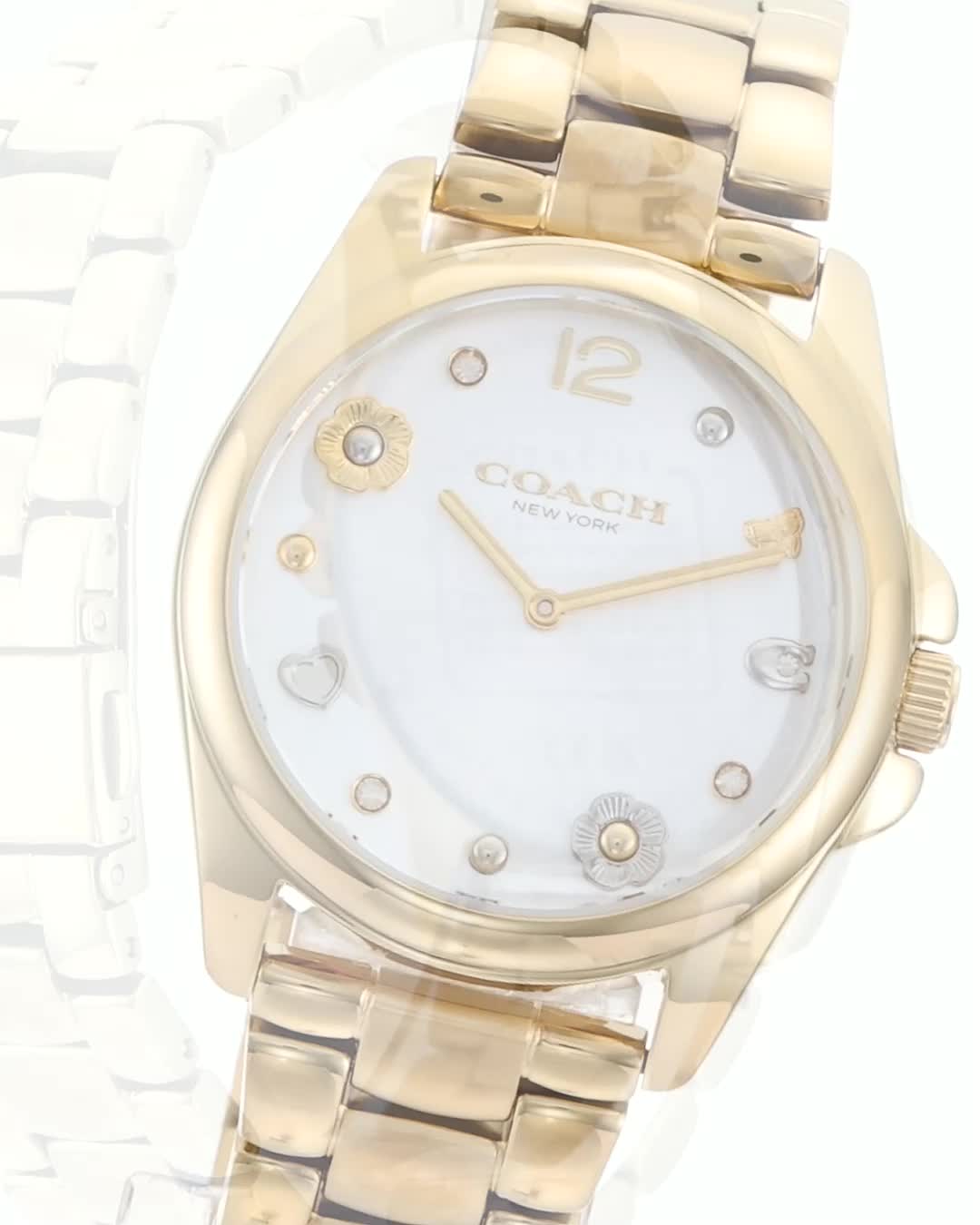 Amazon | [コーチ]レディース 腕時計 GREYSON シルバー文字盤