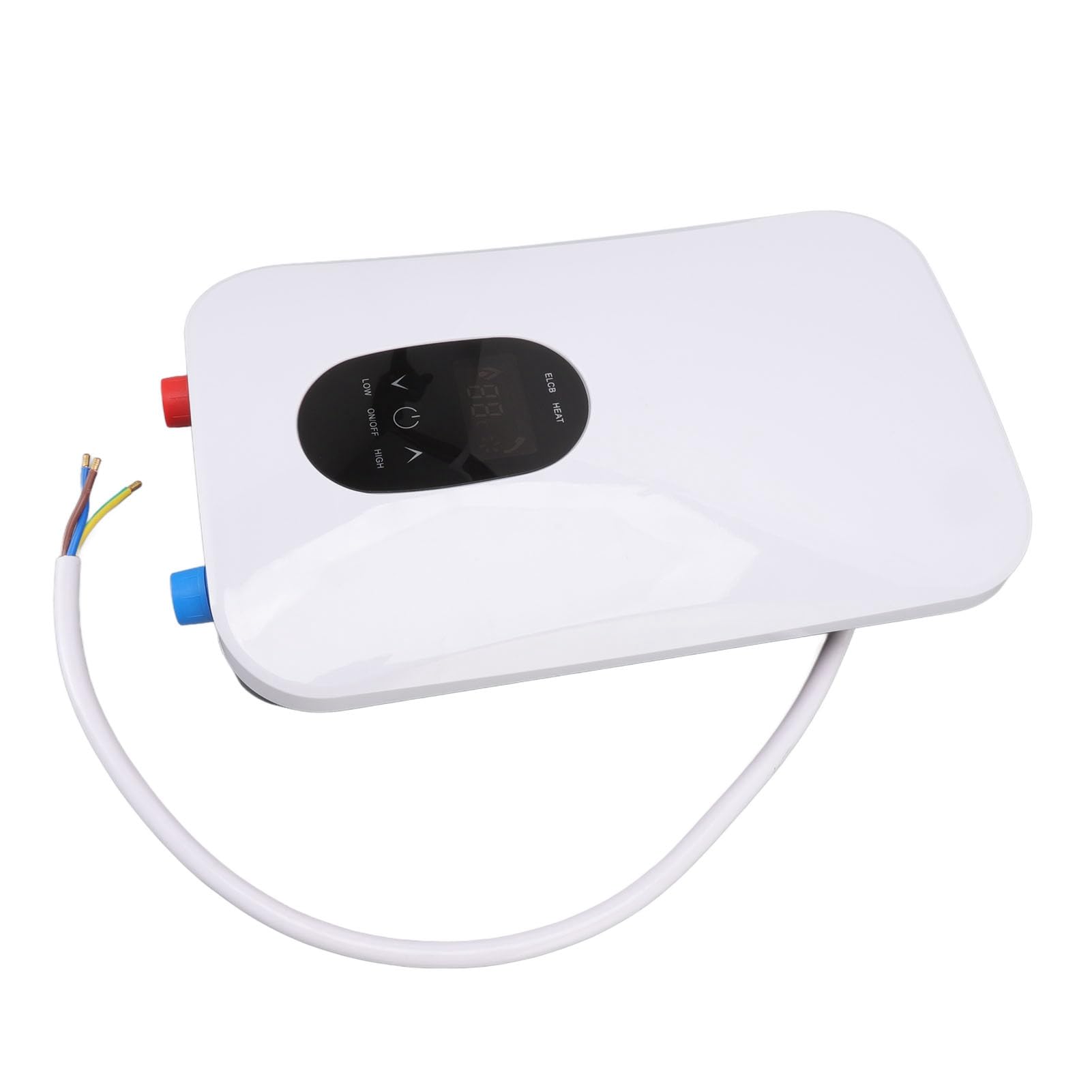 Fdit Calentador de Agua sin Tanque, Calentador Eléctrico Instantáneo | Calentador de Agua Instantáneo 220V, ABS y Acero Inoxidable, 30-55°C
