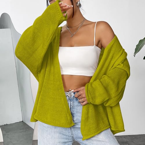 Image of Velius Women Crochet Long Sleeves Lightweight Soft Open Cardigan Coat