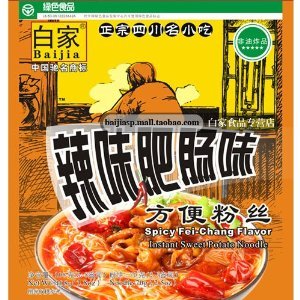 Sichuan Baijia Instant Sweat Potato Thread/noodle Spicy Artificial Fei-chang Flavor 3.70 Oz (Pack of 8)