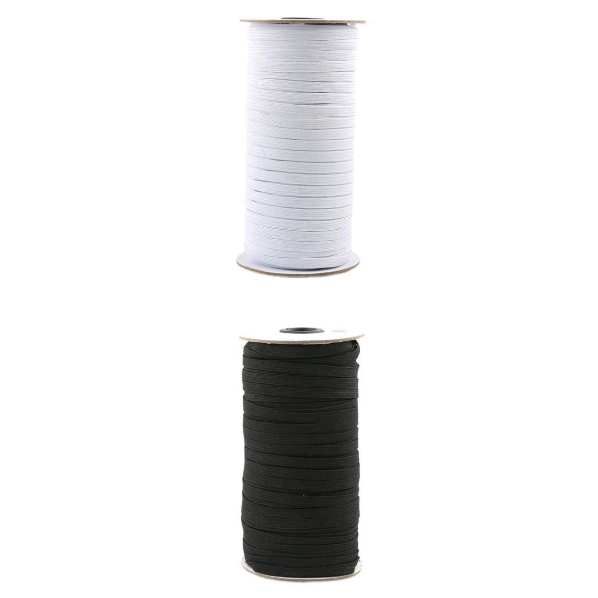 Banda elástica de 90 m x 5 mm para coser, cinta elástica de elastano de 98 yardas, cuerda elástica gruesa para ropa sucia, cuerda elástica flexible para hacer joyas