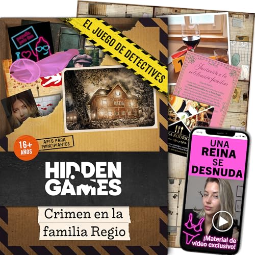 Hidden Games Escena del Crimen: Crimen en la Familia Regio, crimenes imperfectos, Exit Juego de Mesa de Misterio y Detectives cooperativo, 1-6 Jugadores, a Partir de 14 años, en español.