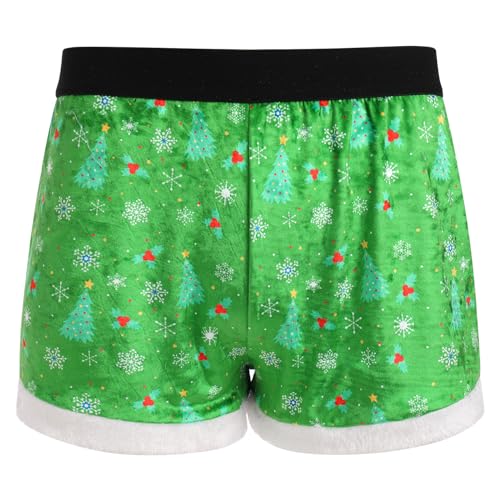ABAFIP Men Funny Christmas Boxers Velvet Xmas Boxer Shorts Flannel Santa Claus Xmas Holiday Underpants