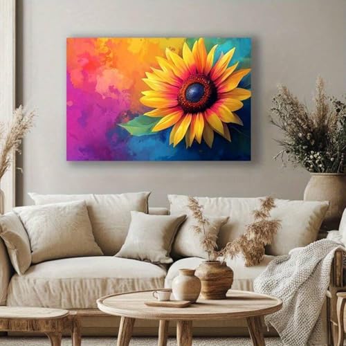 Toile florale de tournesol esthétique pour réchauffer l'atmosphère intérieure - 5