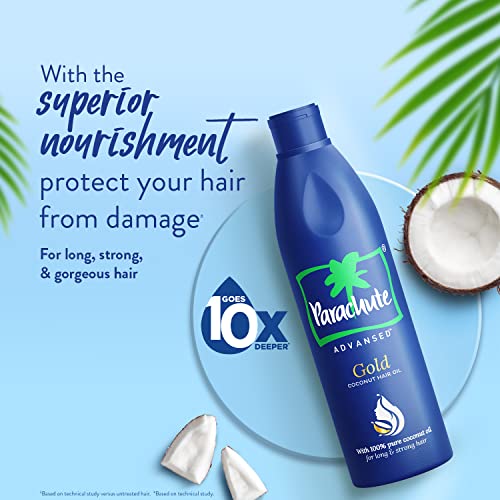 Image of Parachute Advansed Onion Hair Oil, Hair Growth Oil & Reduces Hairfall, 200ml & Gold Coconut Hair Oil, For Long, Strong & Gorgeous Hair, 400ml