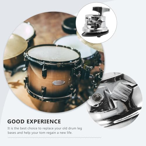SUPVOX Floor Tom Leg Bracket, Zinc Alloy Drum Hardware Replacement Part,Hand Percussion Instruments for Bass Drum & Tom Mount, Silver - Thumbnail 4