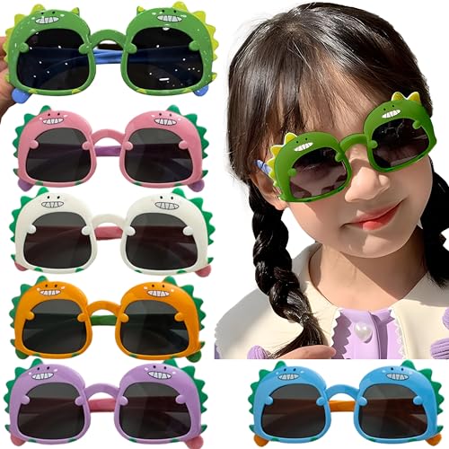 BEMBIKA Kids Sunglasses – Stylish and Compact Eyewear for Summer, Perfect for Boys and Girls, Toddler Goggles, Korean Style Funny Cartoon (Green Little Dinosaur) BEMBIKA Kids Sunglasses – Stylish and Compact Eyewear for Summer, Perfect for Boys and Girls, Toddler Goggles, Korean Style Funny Cartoon (Green Little Dinosaur)