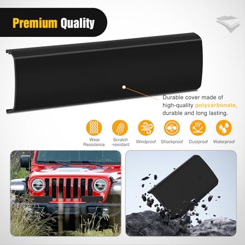 Image of Nilight 12 Inch LED Light Bar Covers 2 PCS Black Color | Protective Durable Polycarbonate Lens, Waterproof Dustproof Scratch-Proof for Double-Row Off Road Driving Lighting