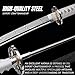 KAWANO Katana Sword, Japanese Handmade Damascus Steel Folded Samurai Sword, Functional Full Tang Blade Katana, Real Rayskin Handle with Gift Bag (Sliver Katana)