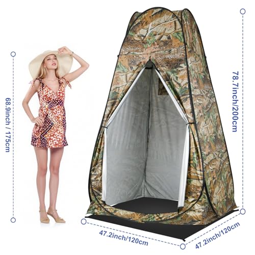 Pop Up Privacy Shower Tent, Outdoor Portable Changing Tent Camping for Camping Beach Toilet Shower Bathroom Changing Room Sun Shelter with Window with Carry Bag image 6