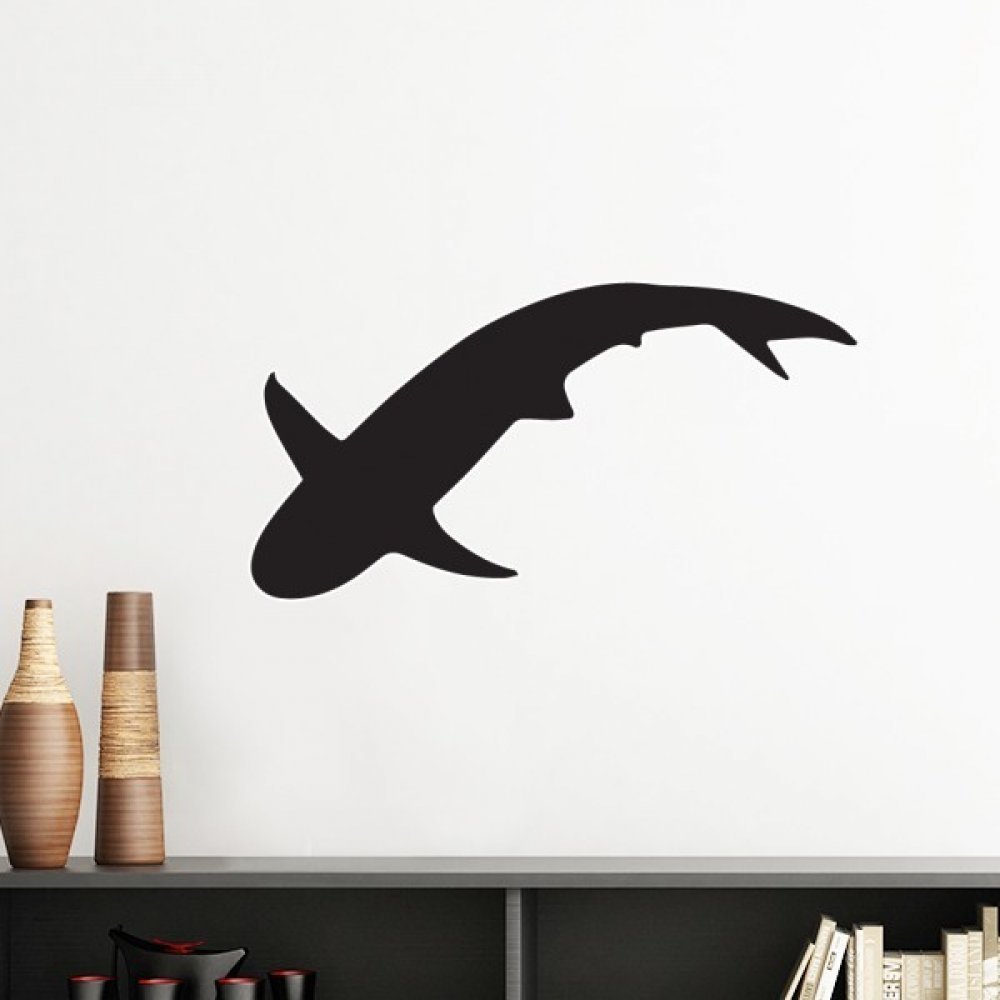 Autocollant mural requin amovible pour masquer et embellir un mur nu