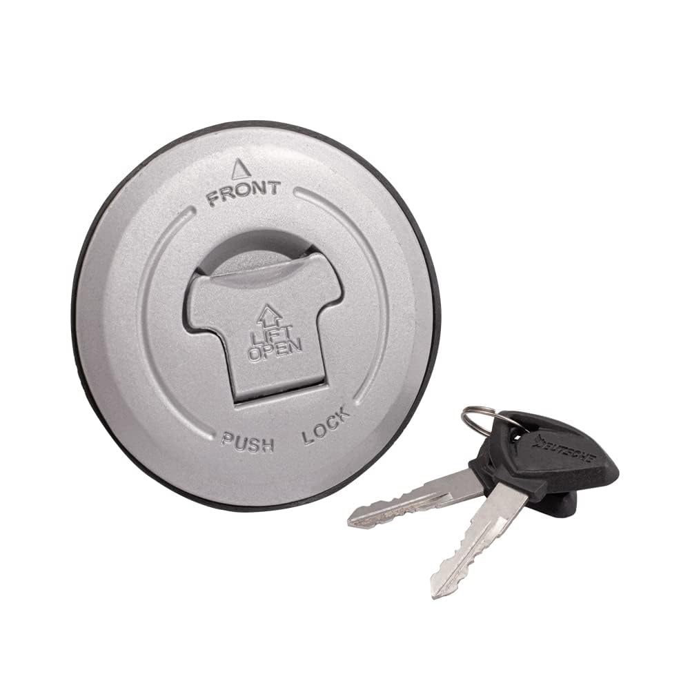 VTRUST Petrol Tank Lock Compatible for TVS Apache 150 Disc/Drum, Apache 160 RTR Disc, 160 RTR FI (2012+), Apache 180 RTR (2009–2012) | Fuel Tank Cap Lock with Keys | Durable Metal Build
