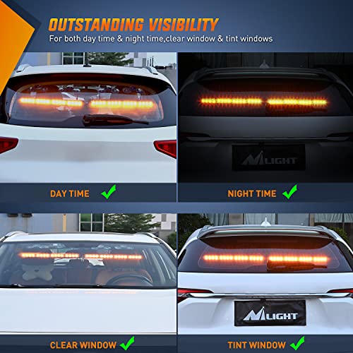 Nilight Traffic Advisor Emergency Strobe Light Bar 2 In 1 17Inch 32Led 23 Flash Patterns Directional Safety Warning Lights With Cigar Lighter On Trucks Police Construction Vehicles, 2 Year Warranty #TOP2