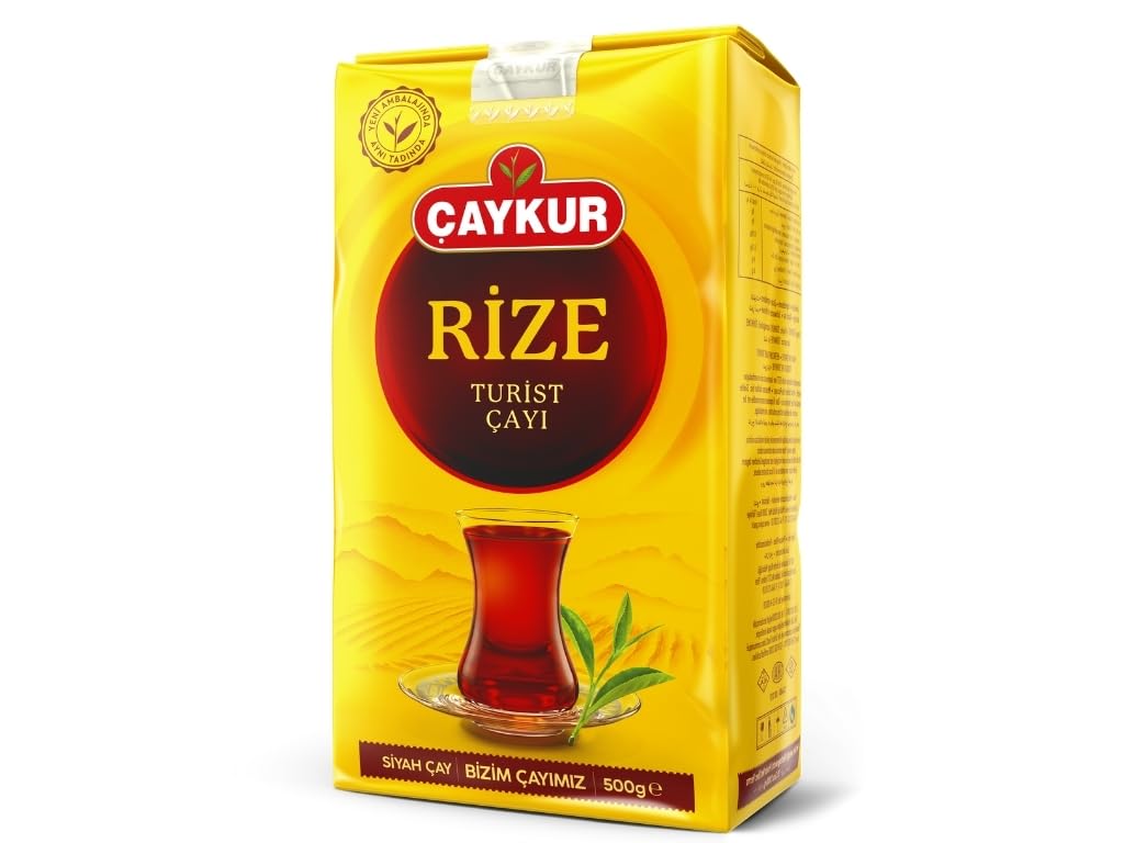 ÇAYKUR Rize Turist Black Tea, Authentic Turkish Loose Leaf Tea, Rich Aroma & Smooth Taste 17.6oz / 500gr (Pack of 4)