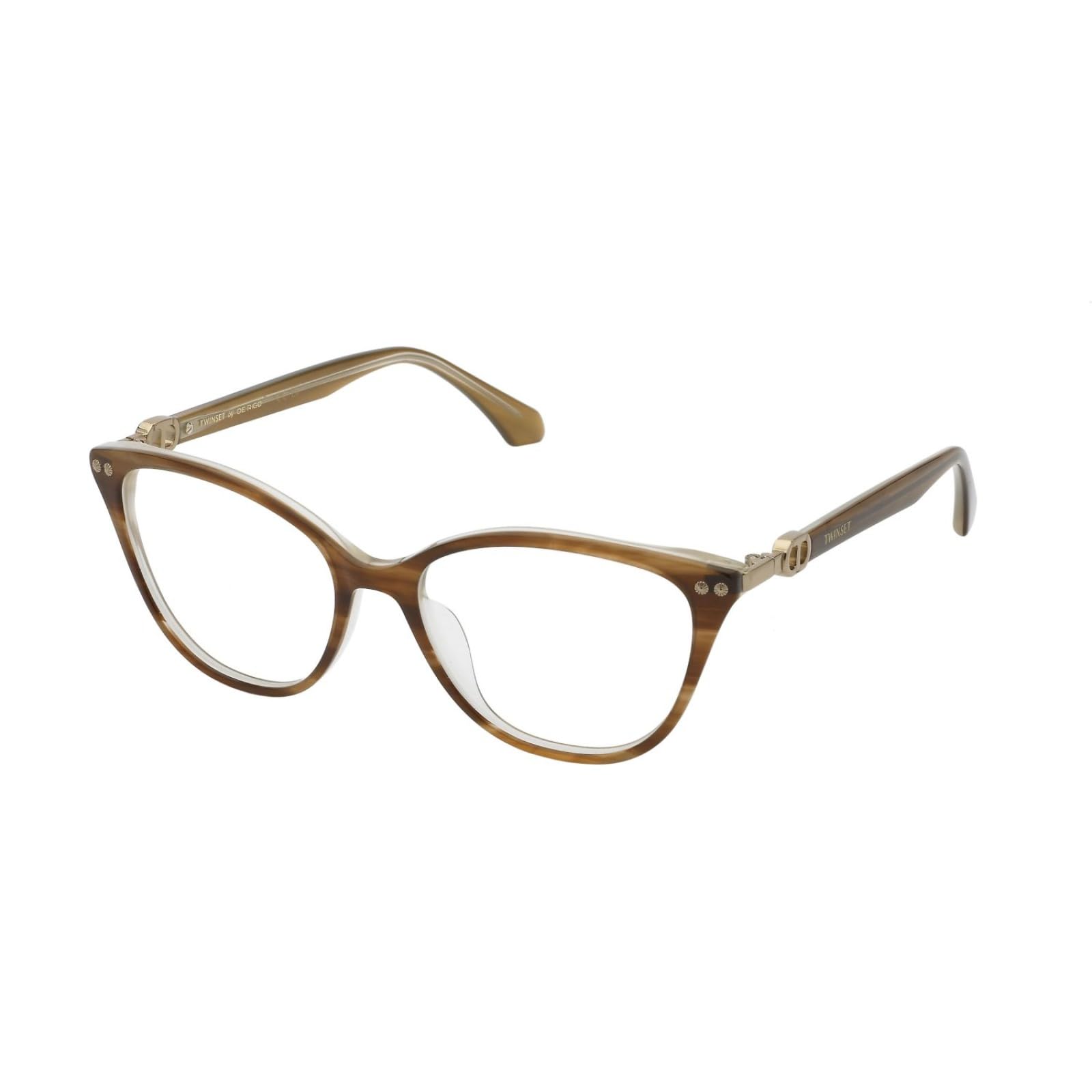 Twinset VTW014 Okulary do czytania, Striped Brown Top+Full Hazel, Jeden rozmiar Unisex Dorosły, Brązowy, Talla única