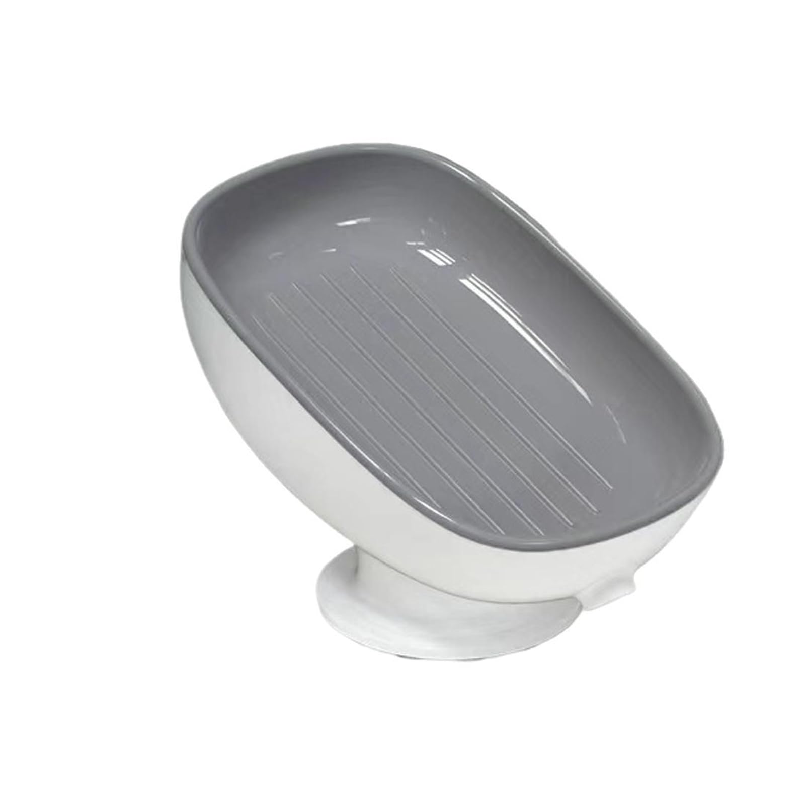 Multipurpose Soap Tray with Drainage Holes Waterproof Bathroom Organizers Suction Mount Shelf for Sink Counter Bathroom Shelf