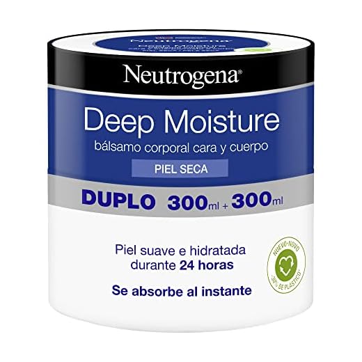 Neutrogena Bálsamo Hidratación Profunda Cara y Cuerpo, Piel Seca, 2 tarros de 300ml