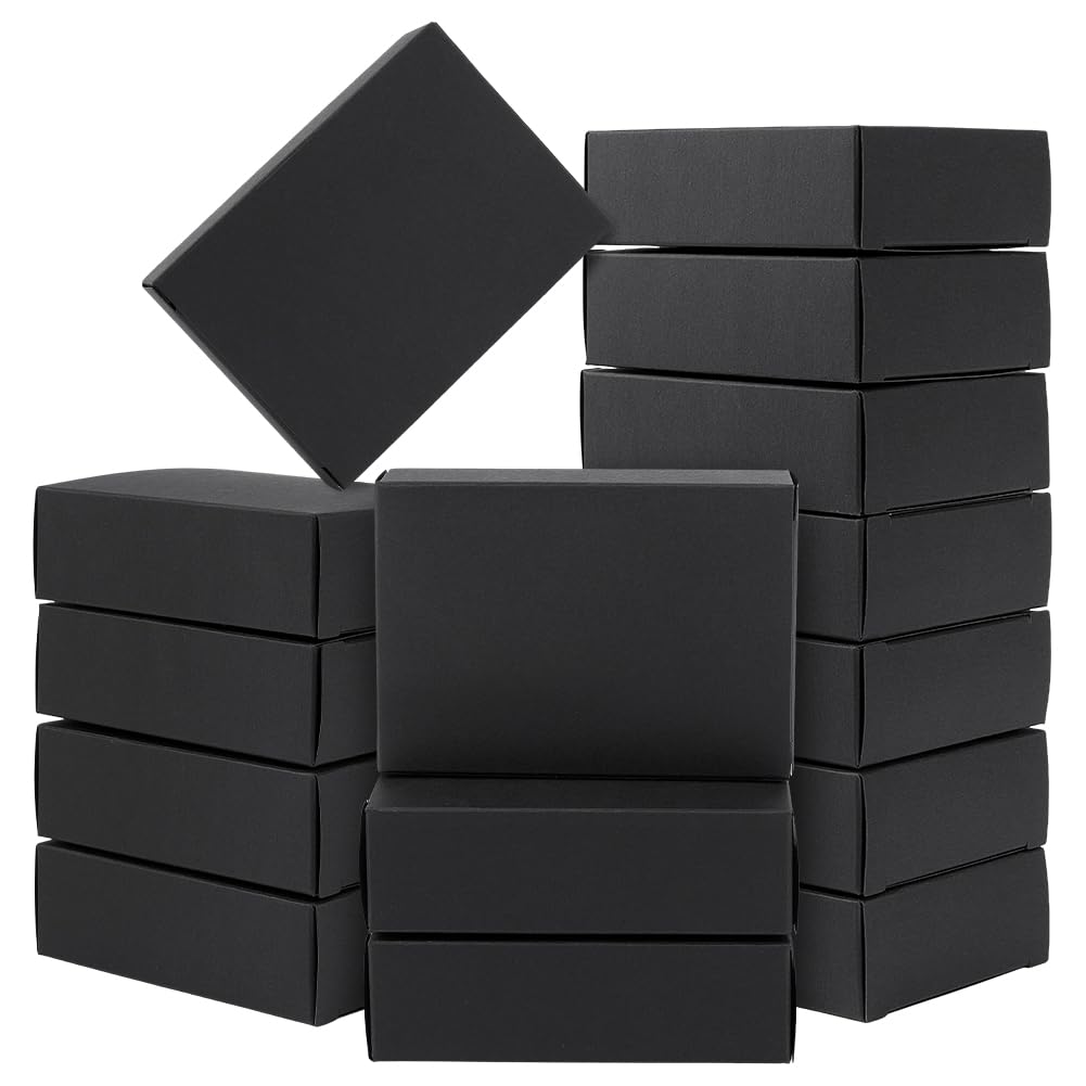 BENECREAT 120 Scatola per Imballaggio di Sapone, Scatole Regalo per Sapone Senza Finestra Da 7x3x10cm, per Confezioni Regalo di Sapone Fatto In Casa, Nero