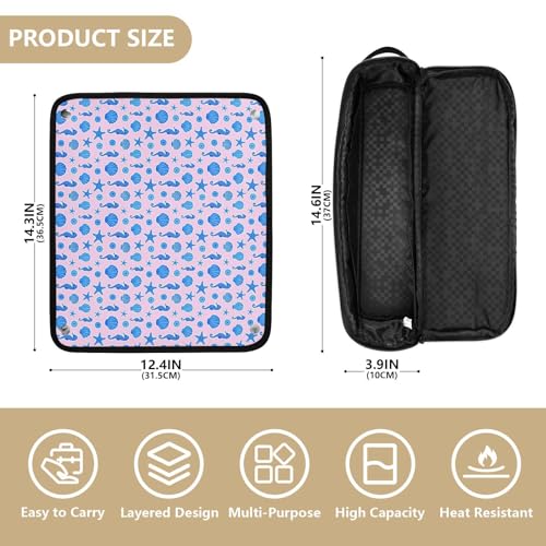 Bolsa de Viaje para Herramientas de Cabello con Estera Resistente al Calor para Plancha Rizada, Plancha, Secador Plano de Pelo, Diseñada para Mujeres miniatura 4