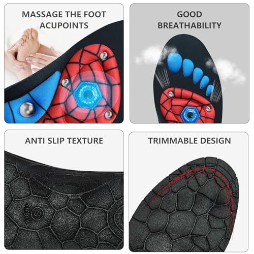 Image of Magnetic Acupressure Insoles,Orthopedic Insoles,Relieve Tired can be Used by Both Men and Women (Red, S-US(6-9))