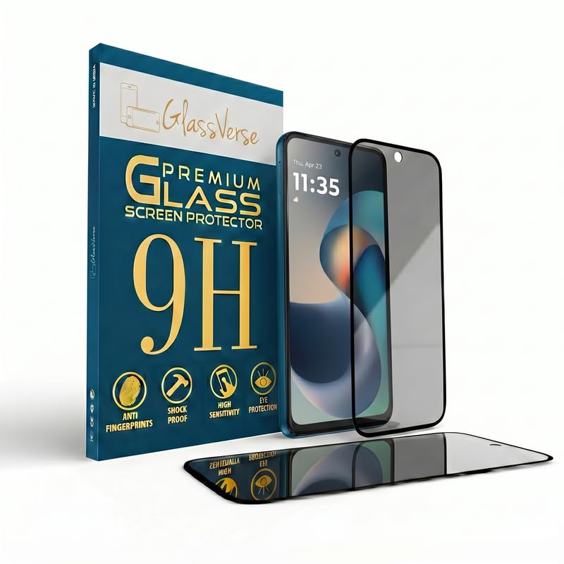 Ultra Privacy Tempered Glass For Motorola G57 power (PACK OF 1) with Free Installation Kit. Edge To Edge. (In-Screen FingerPrint Lock will not work with the Privacy Guard) - 6.72 inch-image-11