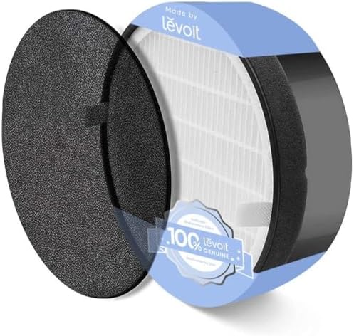 LEVOIT LV-H132 Replacement Filter, Genuine LV-H132-RF Air Purifier Filters, High-Efficiency Activated Carbon for Removal of Smoke, Odor, Allergens, Pollen, 1 Pack