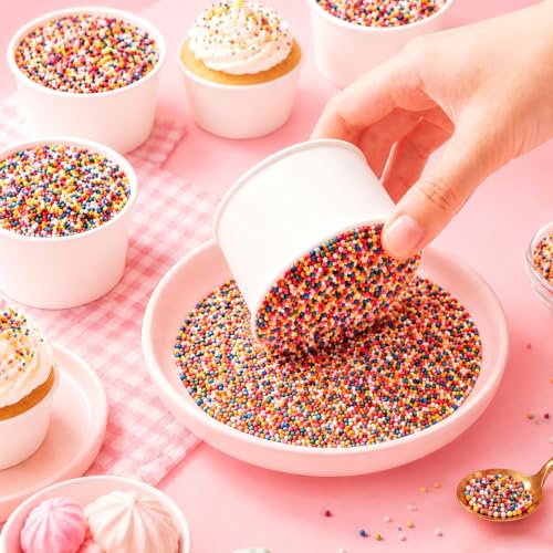 Juome Cake Cups for Sprinkles with Lids, 5oz Paper Bowls for Sprinkles by Juome - Used condition - Image 2