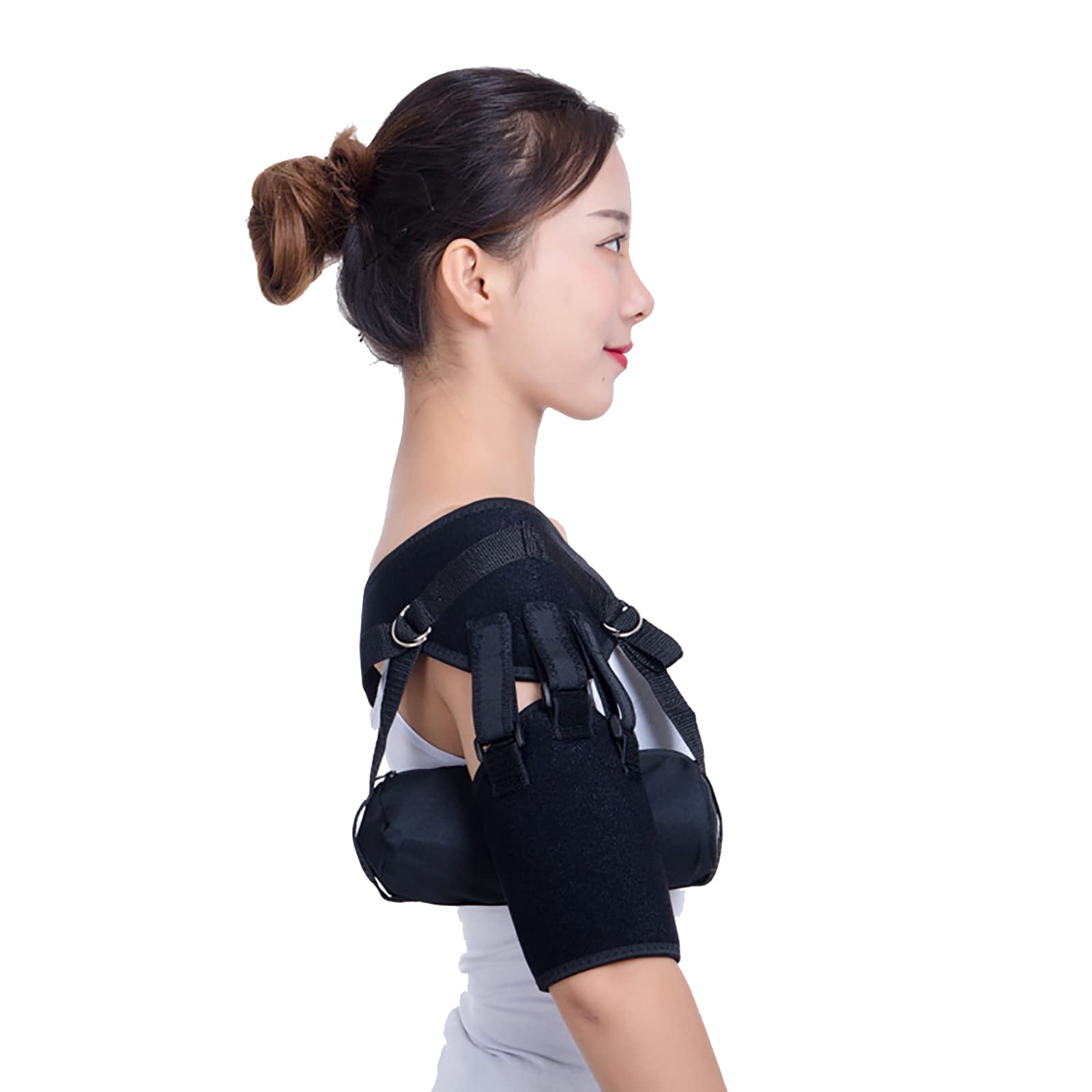 TEMKIN Verstellbare Neopren-Schulterstütze, Schulterstütze, Kompressions-Schulterstütze, Schultergurt for Männer und Frauen, Linderung bei Schulterverletzungen, L (Color : L)