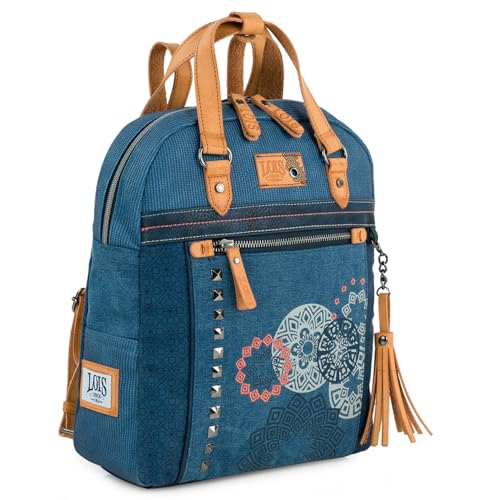 Mochila de Streetwear Marca LOIS para Unisex Adulto, Talla única, Azul