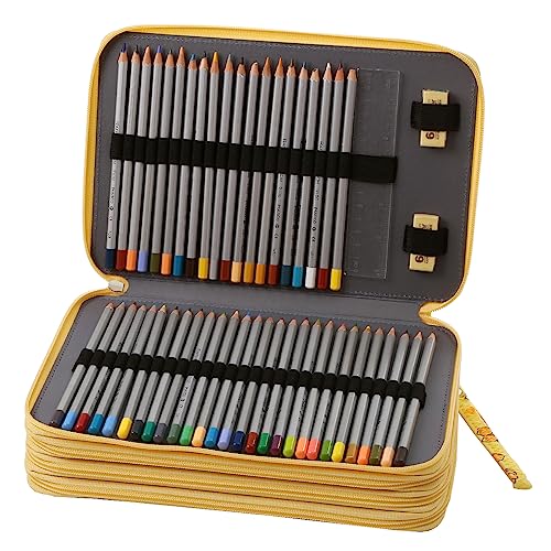 Image of 216 Slots Pencil Case Organizer w /Removal Handle Strap