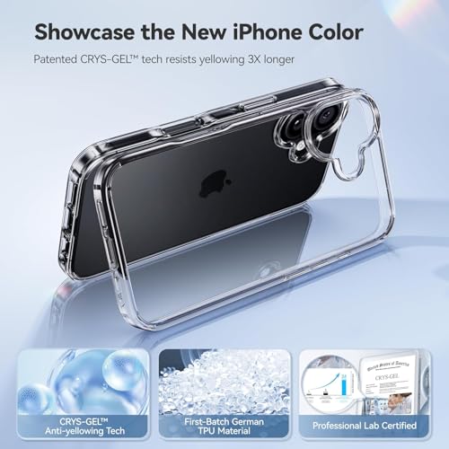 Image of REALCASE Stylish Silicone Back Cover Case for iPhone 17 | Scratch Resistant Protective Crystal Clear Transparent Shock Proof Bumper Back Cover Case for iPhone 17