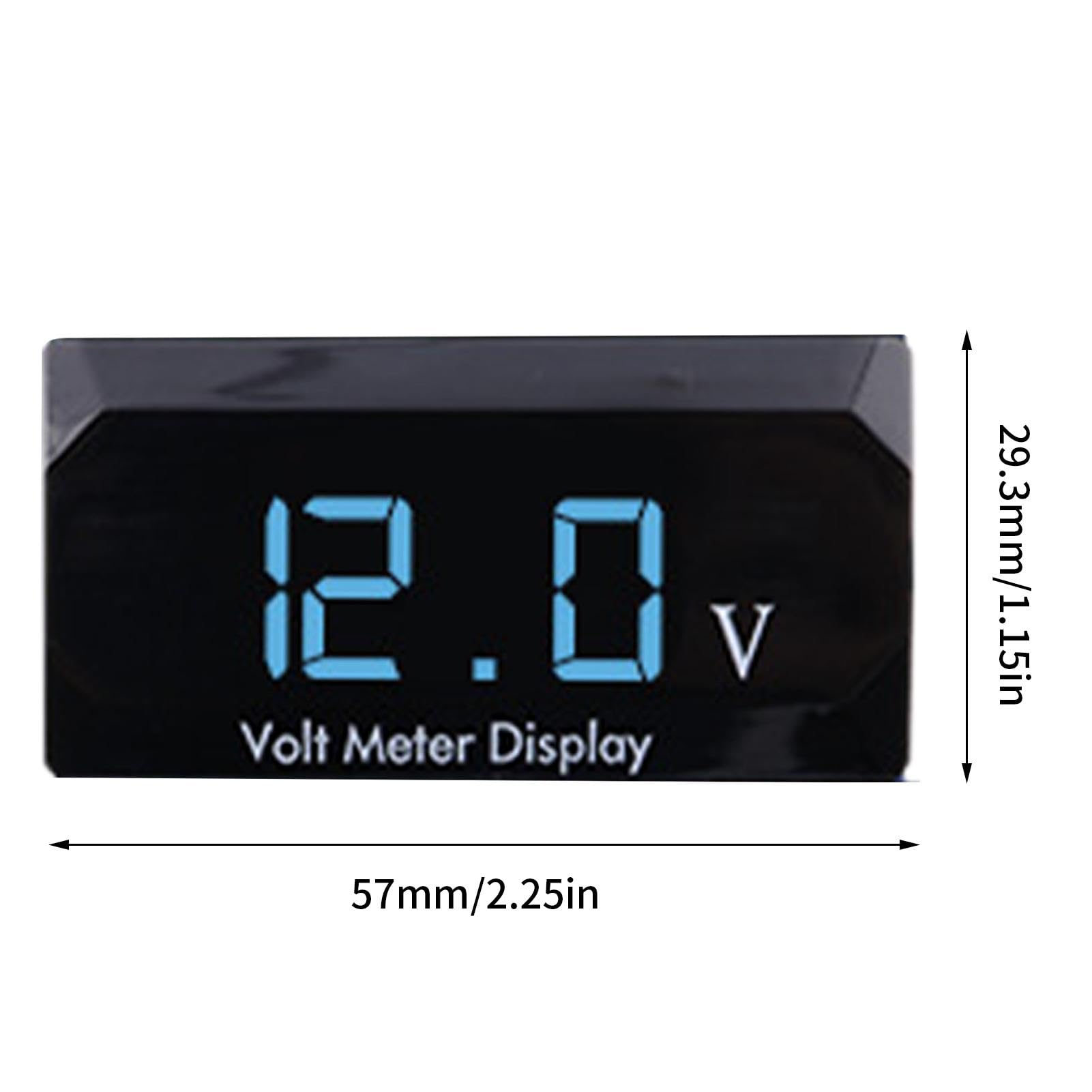 Sollbry Voltmetro digitale a LED impermeabile da 12 V per moto
