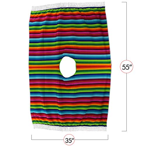 Skeleteen Mexican Serape Poncho Costume - Cinco De Mayo Mexican Fiesta Ponchos For Adults And Kids #TOP5