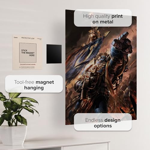 Affiche Warhammer Space Marine Captain Displate en métal de 45x32 cm