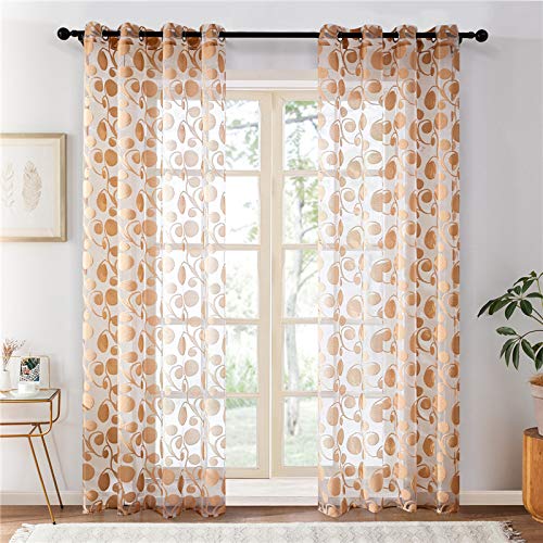 Bumpy Road Cortina Transparente geométrica Circular para Sala de Estar Dormitorio Cocina Persianas de Tul Modernas Cortinas de Tratamiento de Ventana Decoración para el hogar