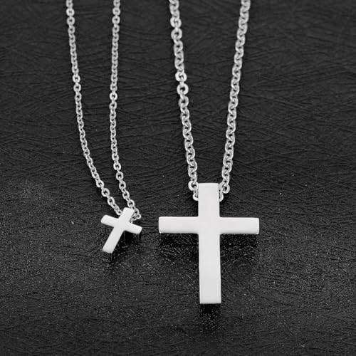Collier croix délicate en argent pour éviter les mailles emmêlées - 5