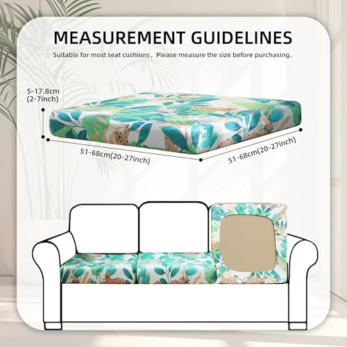 Image of BIETYONE 8Pcs Stretch Patio Cushion Covers,Outdoor Couch Covers Replacement,Outdoor Couch & Sofa Slipcovers,for Patio Furniture Cushion Covers,Washable Reusable urniture Protector(Leopard,8PCS)